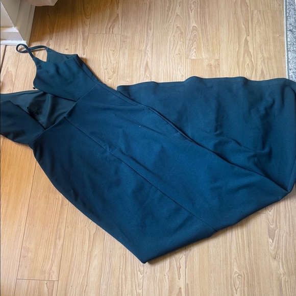 Lulu's Teal Green Spaghetti Strap Maxi Dress - Picture 3 of 4